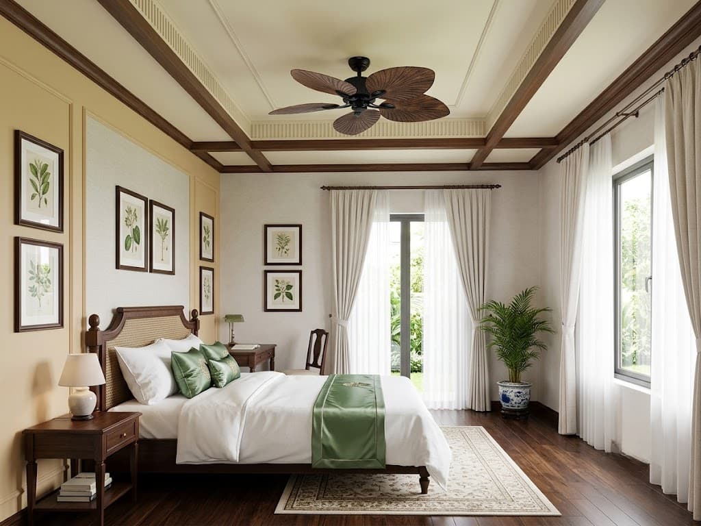 Gợi ý các mẫu quạt trần Nanoco chuẩn gu phong cách Indochine (Đông Dương)