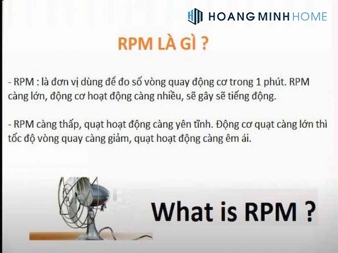 Thông số RPM trên qutaj trần là gì?